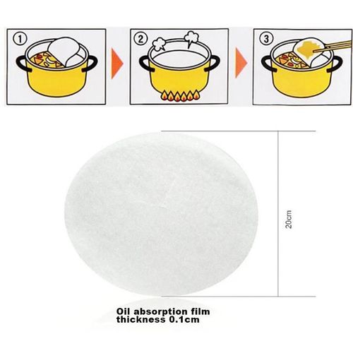 Film absorbant d'huile de cuisine Cuisson Cuisson Barbecue Tapis alimentaire Film d'absorption d'huile de soupe Nouveau