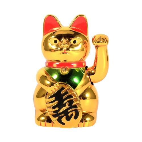 Grand Or Ondulant Main Patte Up Richesse Prospérité Accueillant Chat Bonne Chance Feng Shui Décoration