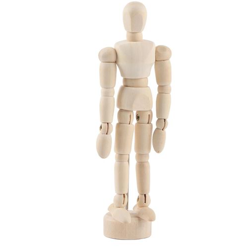 Art Classe En Bois Figure Mannequin Mâle Mannequin En Bois Modèle Mobile Affichage Artisanat 4,5 pouces