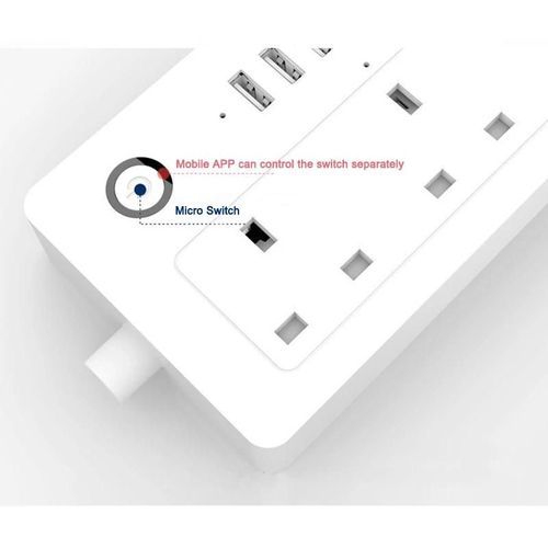 Prise d'extension intelligente WiFi avec port USB Téléphone portable Télécommande Interrupteur Prise de synchronisation