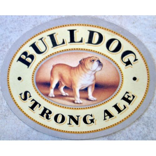 Ancien Sous Bock Biere Bulldog . Strong Ale. Thème Chien. Bulldog. 2 Faces Bulldog.