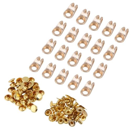 20x Crochet De Lacet De Botte Accessoires De Lacet Boucles Avec Rivets Pour Réparation / Camp / Randonnée / Escalade (Or)