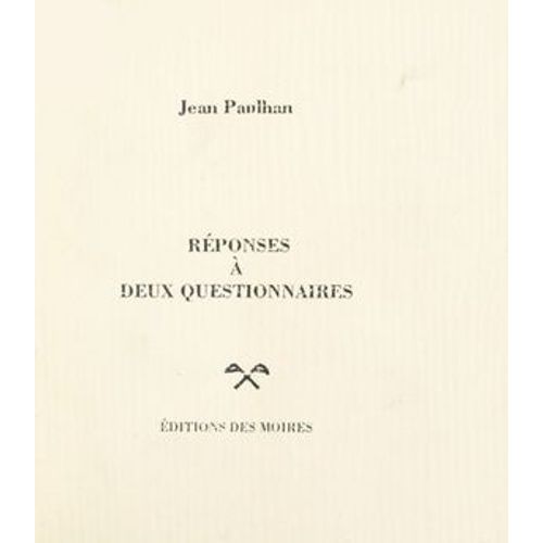 Réponses À Deux Questionnaires