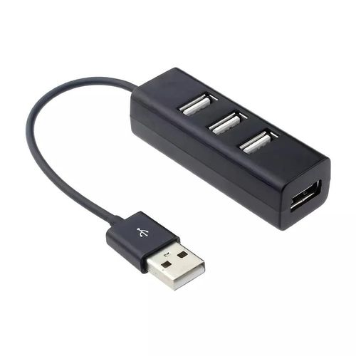 1 concentrateur USB 2.0 haute vitesse à 4 ports - Adaptateur mini USB répartiteur portable pour ordinateur portable,PC et ordinateur portable - Étendez votre connectivité et augmentez votre productivité Noir