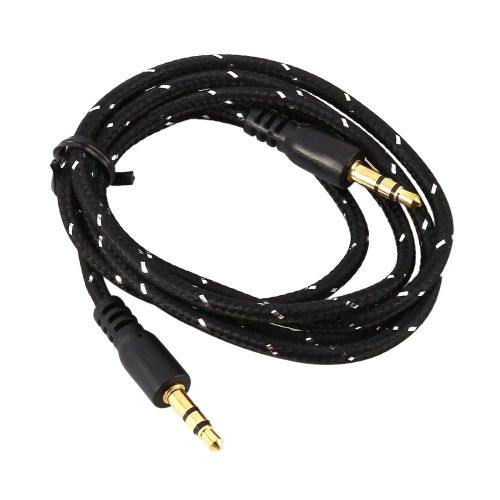 Câble auxiliaire mâle à mâle 3 pieds 1 m 3,5 mm prise stéréo câble audio pour casque IPod MP3 noir