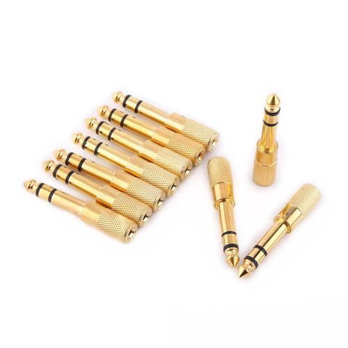 10PCS 6.5mm 1/4 pouce mâle à 3.5mm 1/8 pouce femelle stéréo prise casque micro adaptateur jack