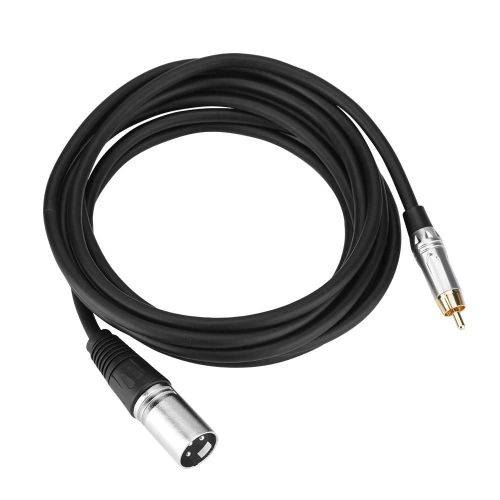 Câble de microphone mâle RCA vers XLR mâle de haute qualité Câble de microphone audio (prise argentée 3 m)