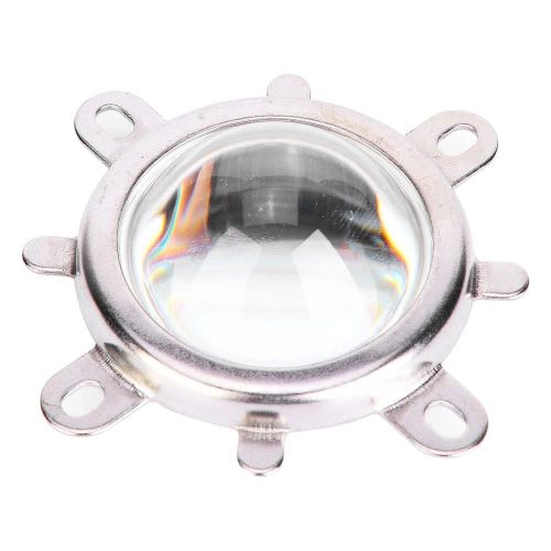 Lentille en verre optique de 44 mm + coupelle de collimateur réflecteur de 50 mm + support fixe pour lumière LED 20-100W60°