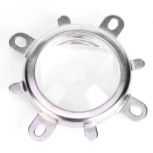 Lentille en verre optique de 44 mm + coupelle de collimateur réflecteur de 50 mm + support fixe pour lumière LED 20-100W120°