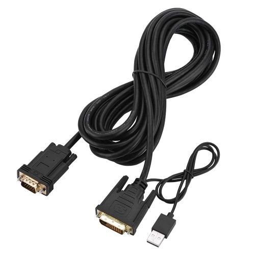 Convertisseur DVI vers VGA de 16 pieds Résolution 1920 * 1080 Adaptateur DVI vers VGA DVI 24 1 Adaptateur pour HDTV