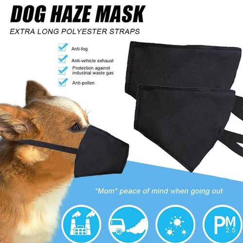 5 Pcs Chien Muselières Anti-Poussière Visage Bouche Couverture Anti-Poussière Pm2.5 Pour L'extérieur S
