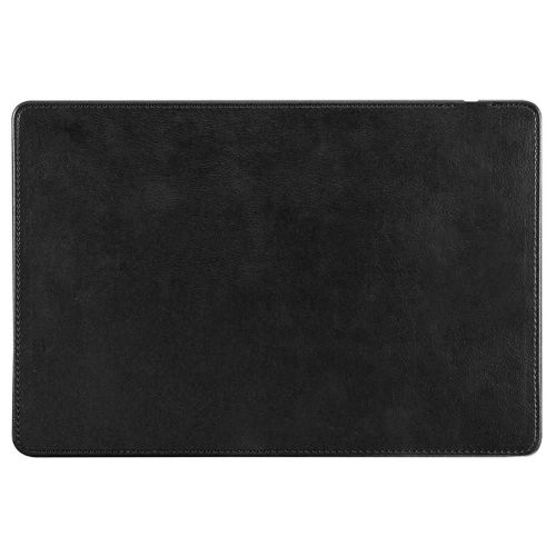 Tapis de souris de chargeur sans fil en cuir de couleur unie surfaces en douceur Tapis de bureau étanche pour ordinateurs portables PC Noir,10W