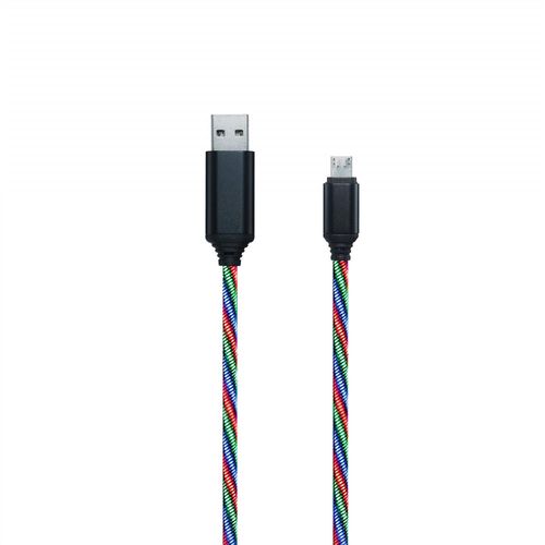 2GO Cable Micro-USB LED 3 Couleurs 1m