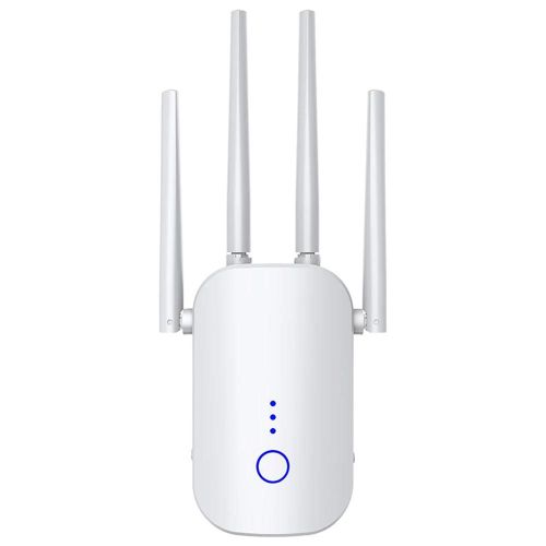 1200M Dual Band 5G WiFi Extender Réglage facile Amplificateur de signal WiFi pour le salon à la maison Blanc,prise américaine