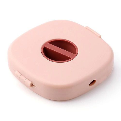 Étui D'enroulement De Câble 2 En 1 Avec Support De Téléphone Boîte De Rangement Compacte Polyvalente Portable Enroulable En Fil Bureau-Organisateur Rose