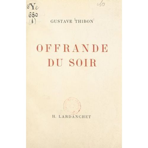 Offrande Du Soir
