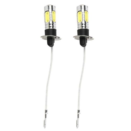 2x H3 Super Bright Cob Led Blanc Jour Brouillard Queue Tour Drl Tête Voiture Lumière Ampoule