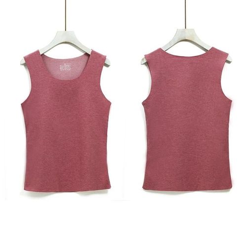 Gilet Thermique À Patch En Soie Douce Débardeur Thermique Gilet Chauffant Sans Couture Léger Caraco Sans Manches Brossé Double Face Patch En Soie De Vin Rouge Femelle,Femelle Xxl Taille Recommandée 160-168 Poids 115-