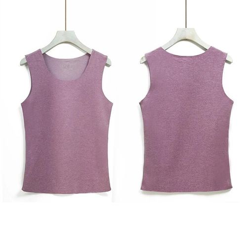Gilet Thermique En Soie Douce Patch Débardeur Thermique Gilet Chauffant Léger Sans Couture Camisole Sans Manches Brossé Double Face Femme Xiang Yu Zi Patch En Soie,Femmes L Taille Recommandée 150-158 Poids 80-100