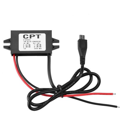 Module Convertisseur Dc De Chargeur De Voiture 12v À 5v 3a 15w Avec Câble Micro Usb