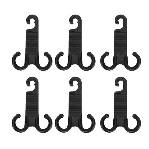6pcs Voiture Intérieur Siège Arrière Crochet Cintre Véhicule Polyvalent Appui-Tête Arrière Porte-Bagages Sac Porte