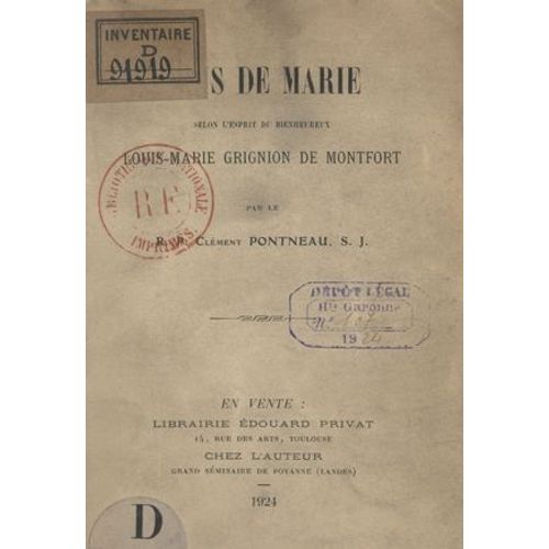 Mois De Marie, Selon L'esprit Du Bienheureux Louis-Marie Grignion De Montfort
