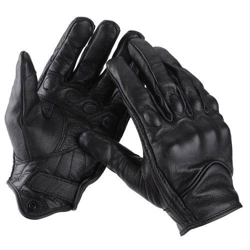 Paire De Plein Doigt En Cuir Moto Cyclisme Gants De Course Motocross Équipement De Protection Taille Xl