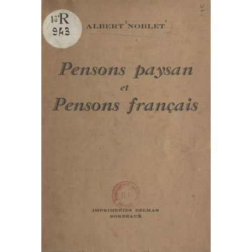 Pensons Paysan Et Pensons Français