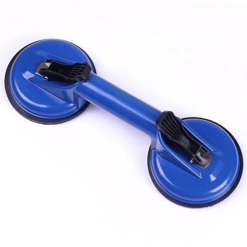 Porte-verre à ventouse Dent Puller Plaque en caoutchouc robuste pour les objets en carreaux de verre en mouvement et en levage bleu