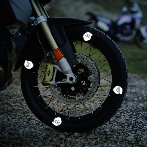 Autocollant De Moyeu De Roue Lumineux Autocollant Décoratif De Capuchon De Centre De Roue Personnalisé Étanche Pour Moto Voiture Vélo Noir Et Blanc