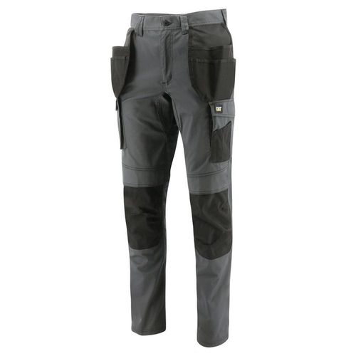Pantalon de travail renforcé STRETCH multipoches Caterpillar ESSENTIALS Gris / Noir 42