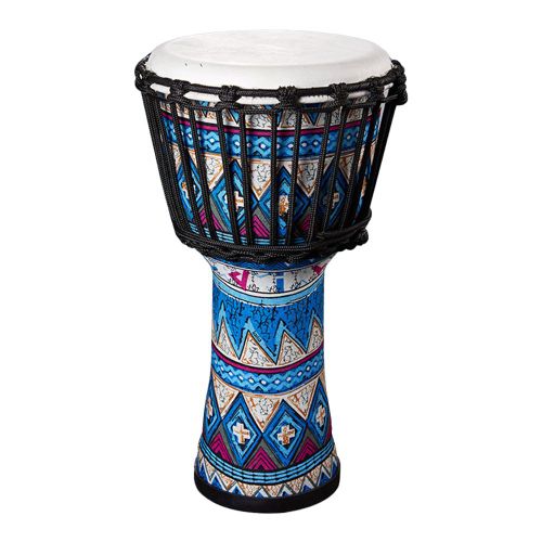 Tambour Africain En Peau De Chèvre,Motifs D'art Colorés,Djembe,Bongo,Grand Cadeau Pour Débutants,Adultes Et Enfants,8 Pouces - Type Sea Of Geranium