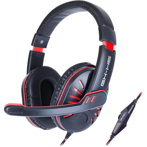 Shiba-Gx-H5 Casque Gaming Avec Microphone Rotatif Pour Ps5, Ps4, Xbox, Pc, Switch - Bandeau Souple Réglable, Contrôleur De Volume [1