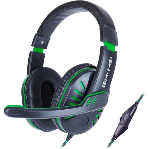 Shiba-Gx-H5 Casque Gaming Avec Microphone Rotatif Pour Ps5, Ps4, Xbox, Pc, Switch - Bandeau Souple Réglable, Contrôleur De Volume [1