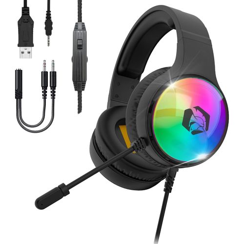 Shiba-¿ Icarus S16 Casque Gamer Rgb - Pour Ps5, Ps4, Xbox One/Series, Pc, Mac, Smartphones, Tablettes - Télécommande - Son Stéréo [3