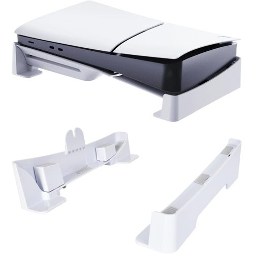 Support Horizontal Pour Console Ps5 Slim, Stand Compatible Avec Ps5 Slim Console Disc Edition Et Digital Edition, Tampons De[2