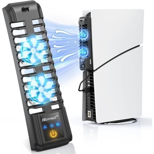Shiba-Refroidissement Pour Ps5 Slim Nouvelle Édition,2 Ventilateur Silencieux Amélioré Avec Usb Externe Pour Disc & Digital Editio[4