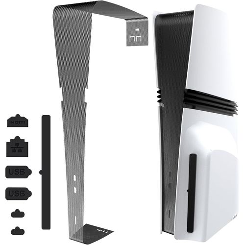 Shiba-Housse Anti-Poussière Pour Ps5 Pro, 8en1 Anti-Scratch Houss Pour Ps5 Pro, Ports De Filet Anti-Poussière En Silicone Amovible[2