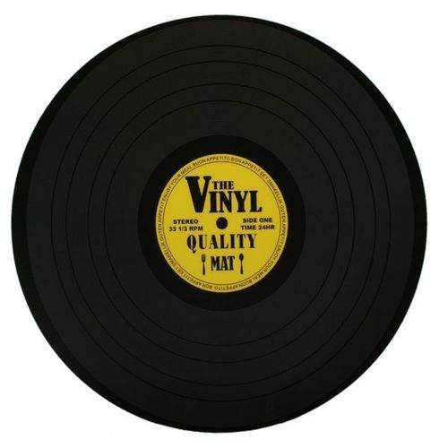 4 Sets De Table Disques Vinyle Vintage Rétro De 39 Cm Lavable