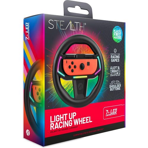 Shiba-Light-Up Racing Wheels Compatibles Avec Nintendo Switch & Switch Oled - Pack De Deux, Noir, Avec 7 Effets Lumineux Led, Pour[6