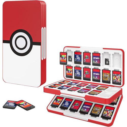 Shiba-Étui De Rangement Pour Cartes De Jeu Compatible Avec Nintendo Switch Oled 2021/Switch/Switch Lite, Boîte De Rangement En Sil[1
