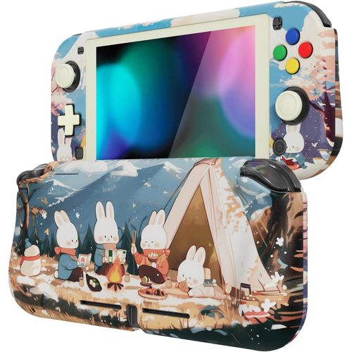 Shiba-Playvital Coque Pour Switch Lite Cover Joycon,Accessoire Protection Pour Nintendo Switch Lite Avec Capuchon Joystick & Prote[1