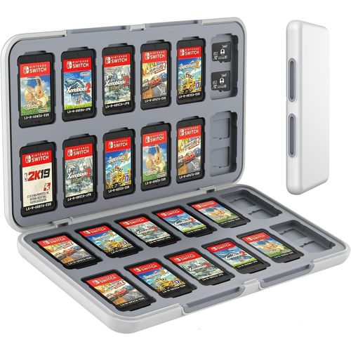 Shiba-Étui Pour Jeux Switch, Boite De Rangement Jeux Switch Pour Nintendo Switch, Avec 24 Emplacements Pour Cartes De Jeu Et 24 Em[1