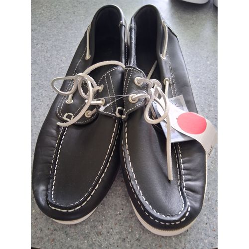 Mocassin Bleu Et Blanc "P- 44" Neuf Homme