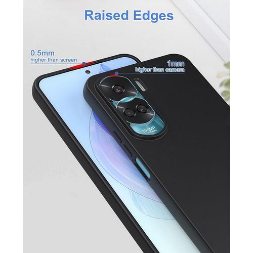 Coque Pour Huawei Honor 90 Lite 5g - Housse Etui Silicone Gel Fine + Verre Trempe - Noir