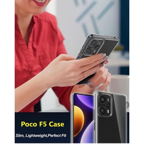 Coque Pour Xiaomi Poco F5 5g / Redmi Note 12 Turbo - Housse Etui Silicone Gel Fine + Verre Trempe - Transparent Tpu