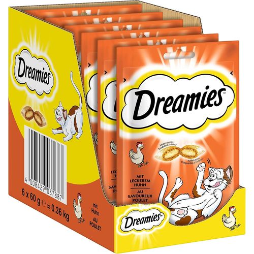 Shiba-Lot De 6 Friandises Classiques Pour Chat Au Poulet - Sachets Croustillants Avec Rembourrage Délicat - 6 X 60 G[1435]