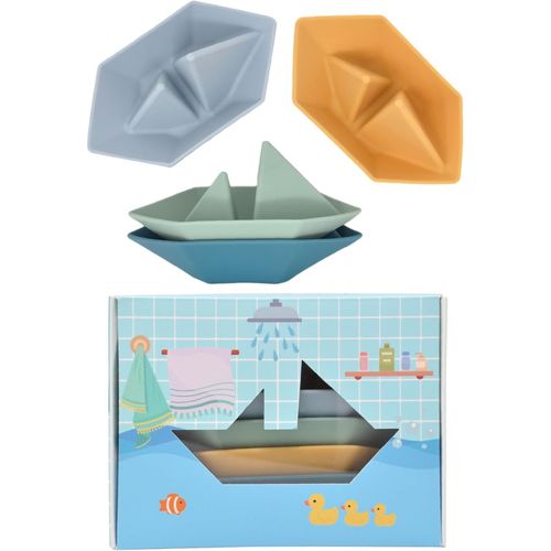 Shiba-Jouets De Bain Pour Enfants 3-4 Ans - 4 Bateaux Flottants En Silicone Alimentaire - Montessori Pour Tout-Petits[453]