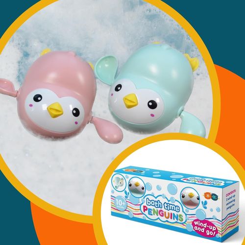 Shiba-Lot De 2 Jouets De Bain Pingouins À Remonter Et Aller Nager, Cadeaux Pour Bébés Enfants Ou Tout-Petits[710]