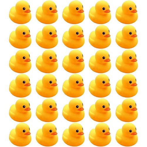 Shiba-Lot De 30 Mini Canards De Bain En Caoutchouc Pour Tout-Petits, Garçons Et Filles, Canards Couineurs Et Flottants En Caoutcho[1